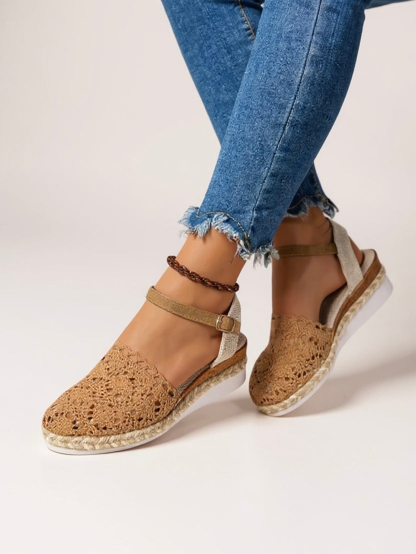 Mira Wedge Sandals | Espadrille Wedges with Adjustable Ankle Strap 9