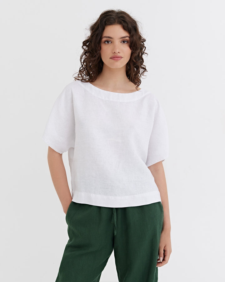 Mira Women's Top | Loose-Fit Linen, Breathable Design 6