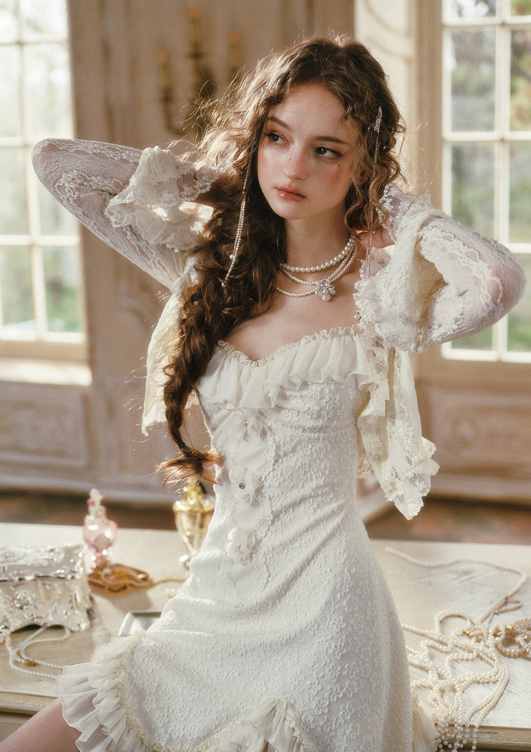 Misty Cloud Dress | Floral Lace, Slim-Fit Summer Dress for Women 1