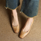 Elviera | Square Leather Heels