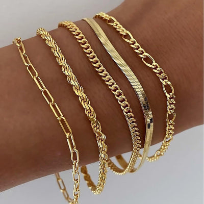 Ellis™ | 16K Gouden Bracelet set