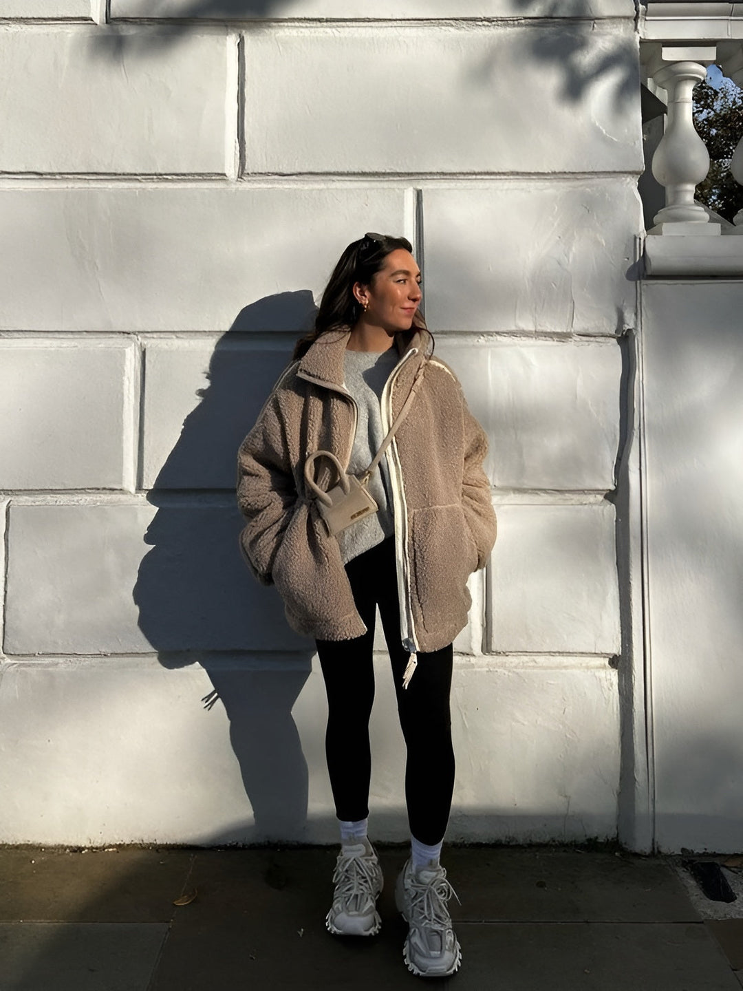Aven Teddy Coat in a modern silhouette, featuring ultra-soft fabric and stylish design perfect for winter wear. - 4