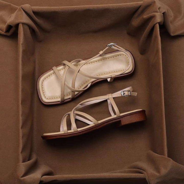 Vittoria Strap Sandals featuring orthopedic cushioning and made from stylish vegan leather, perfect for comfort and support. - 1