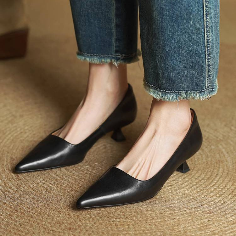 Serane | Leather Heels