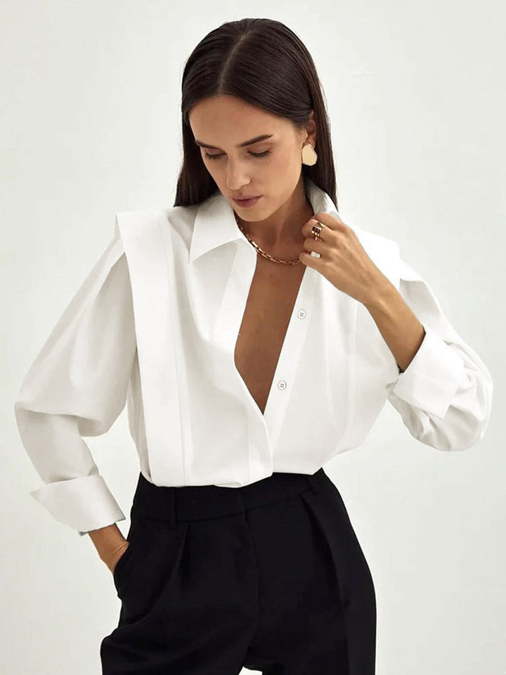Oasis Womens Button Down Shirt | 100% Cotton, Oversized Fit 1