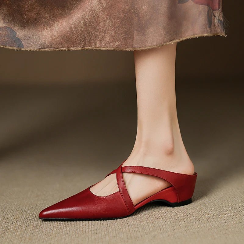 Palma Mules for Women | Genuine Leather, Open-Toe Design 5