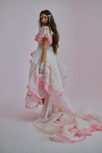 Pillow Maxi Skirt | Ruffled Lace-Trimmed Organza with Train 5