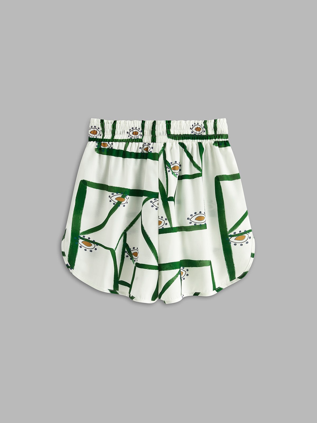 Pine Drawstring Shorts Set | Linen Blend, Casual Print 8