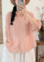 Pinky Women's Shirt | Oversized Cotton, Bracelet Sleeve 0