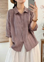 Pinky Women's Shirt | Oversized Cotton, Bracelet Sleeve 1