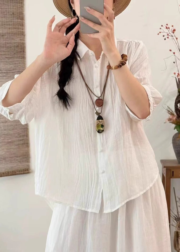 Pinky Women's Shirt | Oversized Cotton, Bracelet Sleeve 2