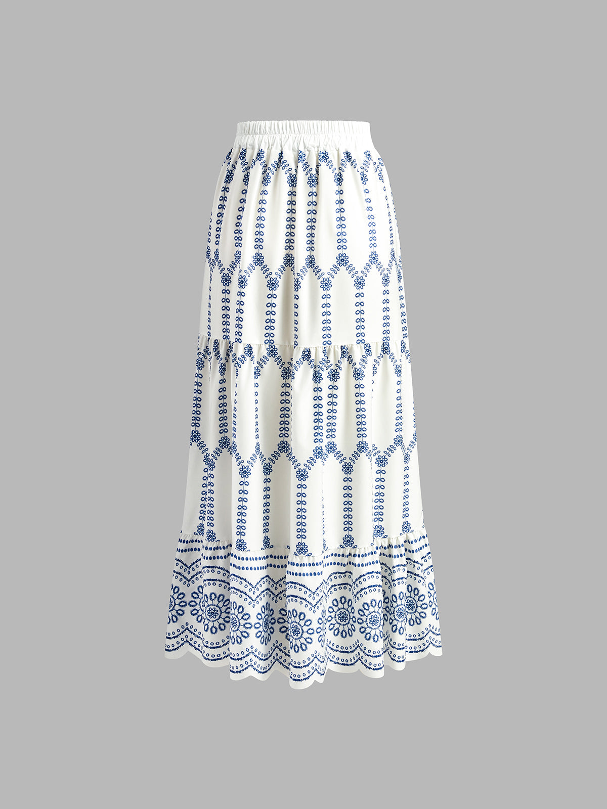 Pinta Two Piece Skirt Set | Printed Polyester, Tie Back Design 4