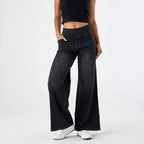 Polo Wide Leg Jeans | High Waisted Stretch Denim, Black 1