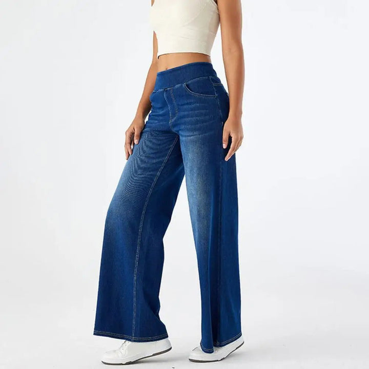 Polo Wide Leg Jeans | High Waisted Stretch Denim, Black 2