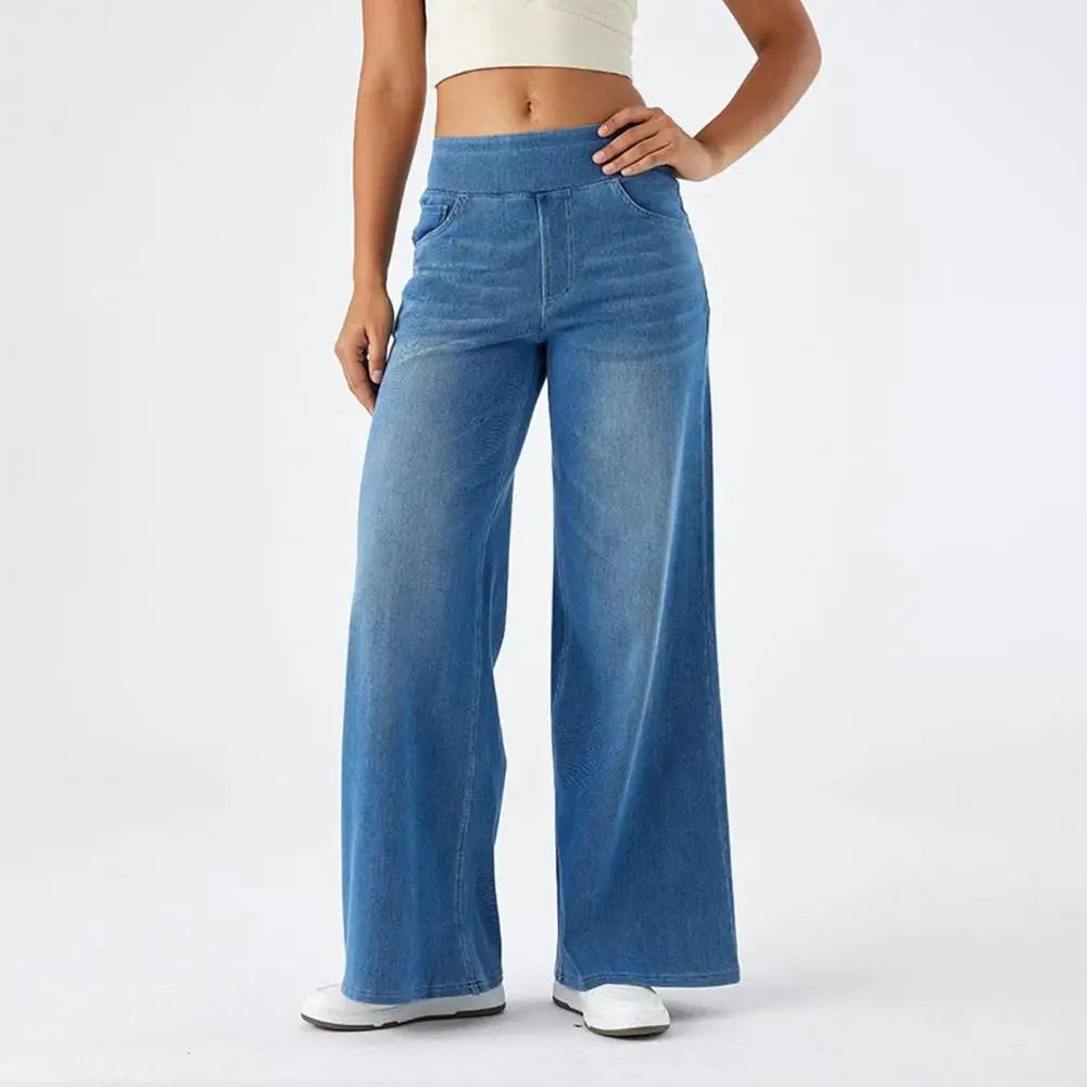 Polo Wide Leg Jeans | High Waisted Stretch Denim, Black 3