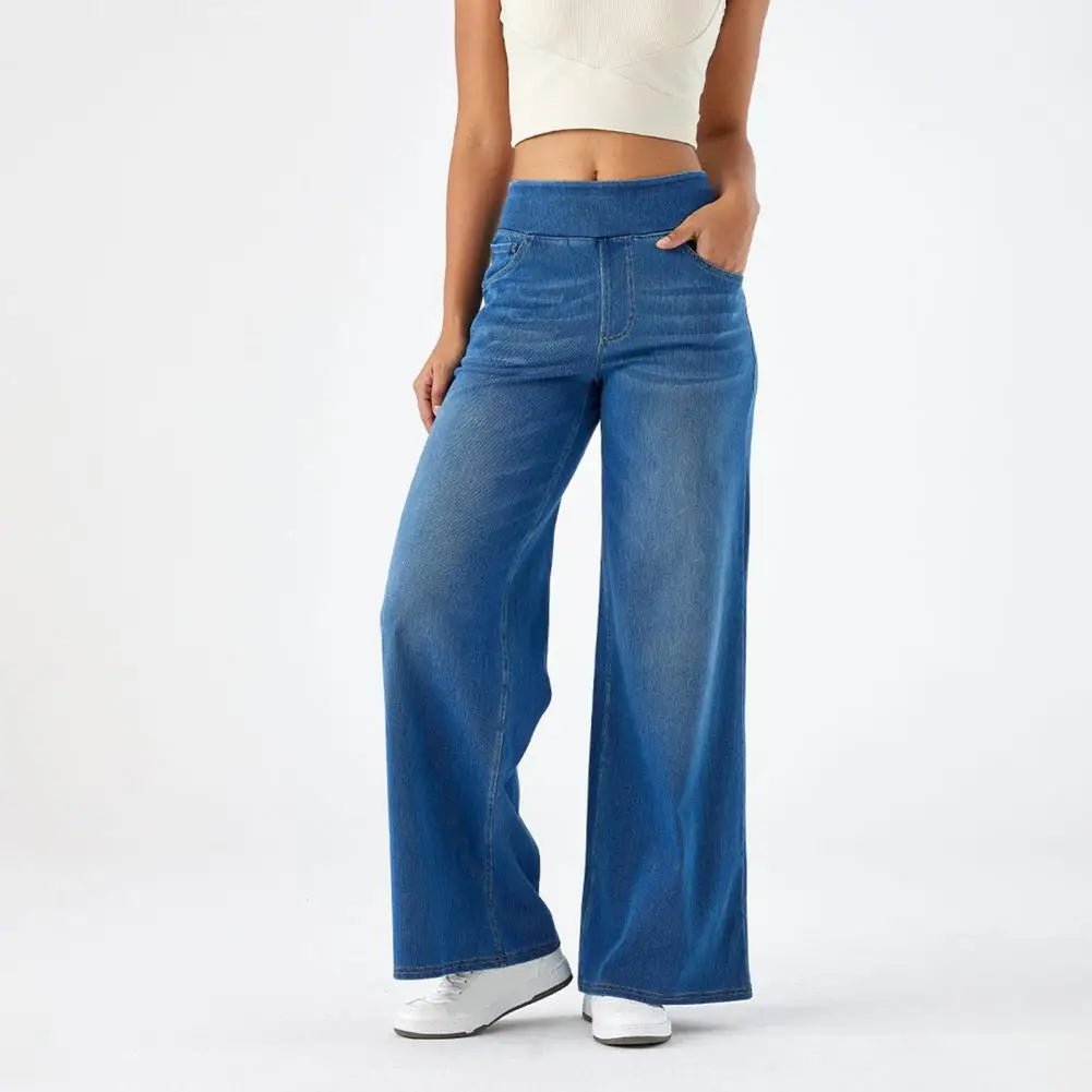 Polo Wide Leg Jeans | High Waisted Stretch Denim, Black 4