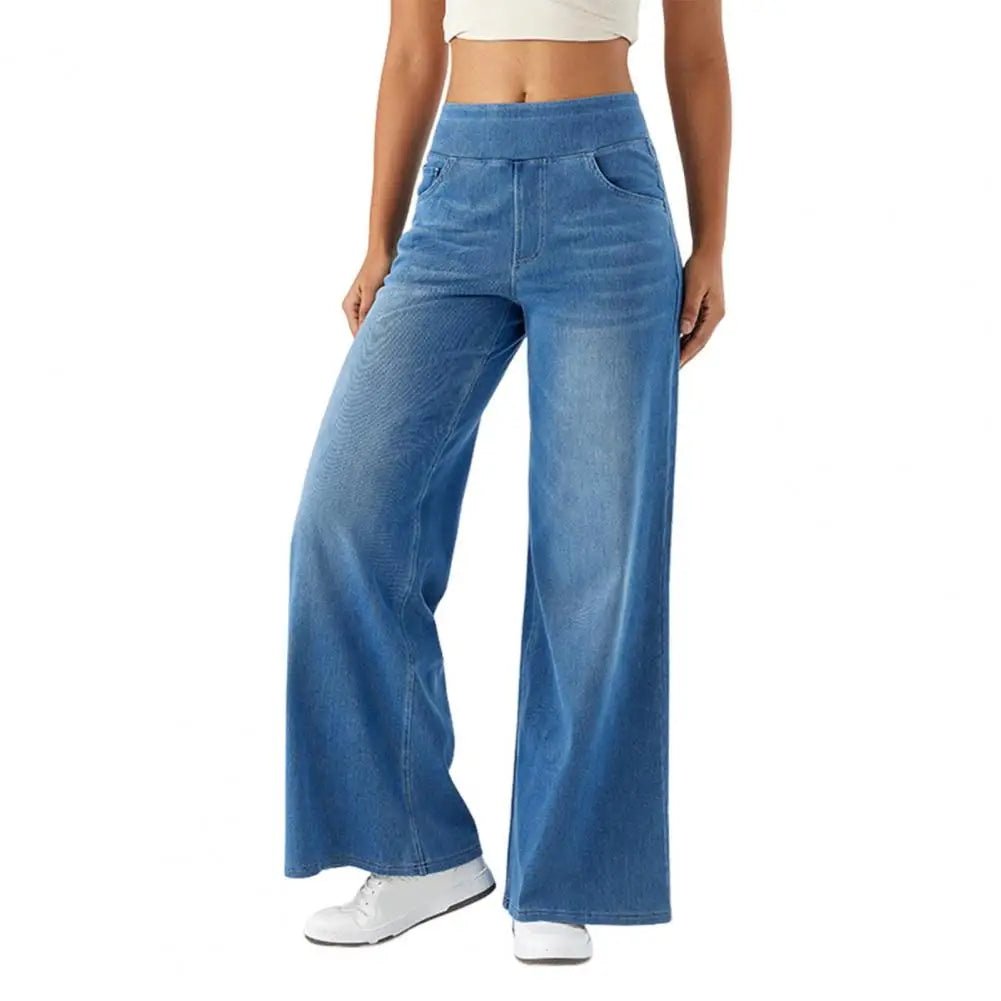 Polo Wide Leg Jeans | High Waisted Stretch Denim, Black 7