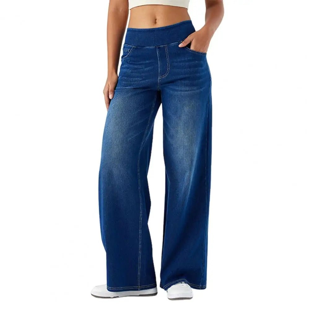 Polo Wide Leg Jeans | High Waisted Stretch Denim, Black 8