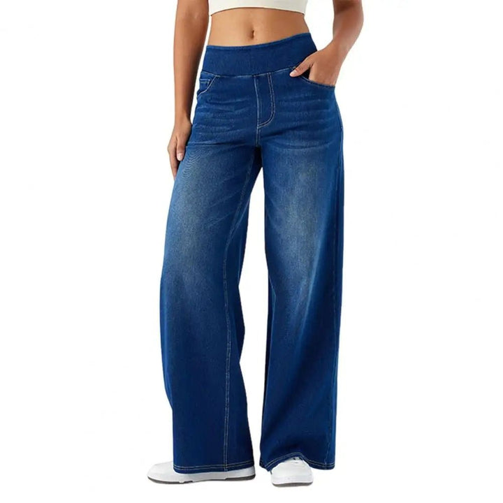Polo Wide Leg Jeans | High Waisted Stretch Denim, Black 8