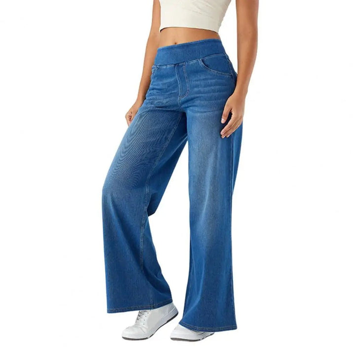 Polo Wide Leg Jeans | High Waisted Stretch Denim, Black 9