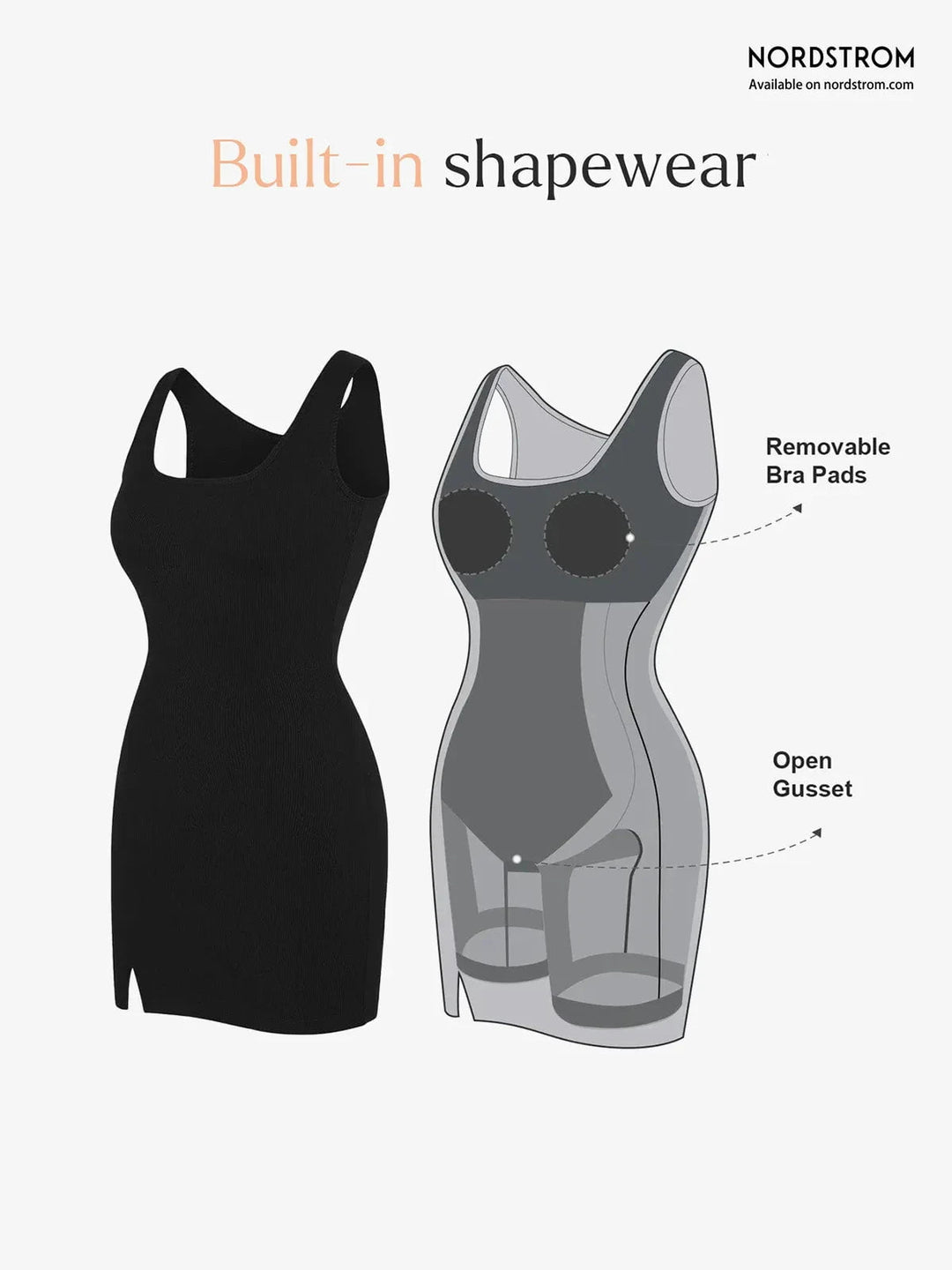 Popilush Mini Dress | Modal Fabric, Tummy Control, Butt Lift 1