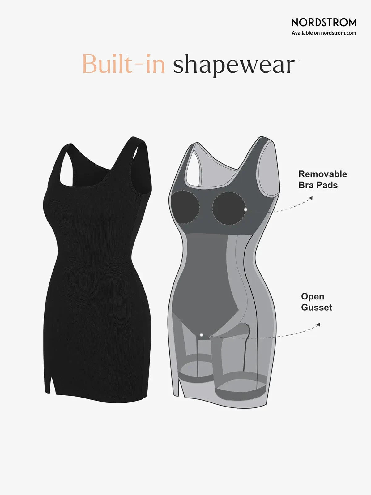 Popilush Mini Dress | Modal Fabric, Tummy Control, Butt Lift 1