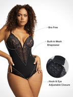 Poppy Lace Bodysuit | Deep-V Neck, Breathable Fabric, Tummy Control 1
