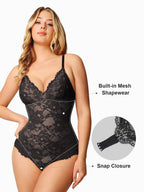 Poppy Lace Bodysuit | Deep-V Neck, Breathable Fabric, Tummy Control 8