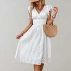 Pride Flutter Sleeve Dress | Lightweight Summer Wedding Guest Dress 1