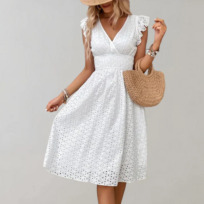 Pride Flutter Sleeve Dress | Lightweight Summer Wedding Guest Dress 1