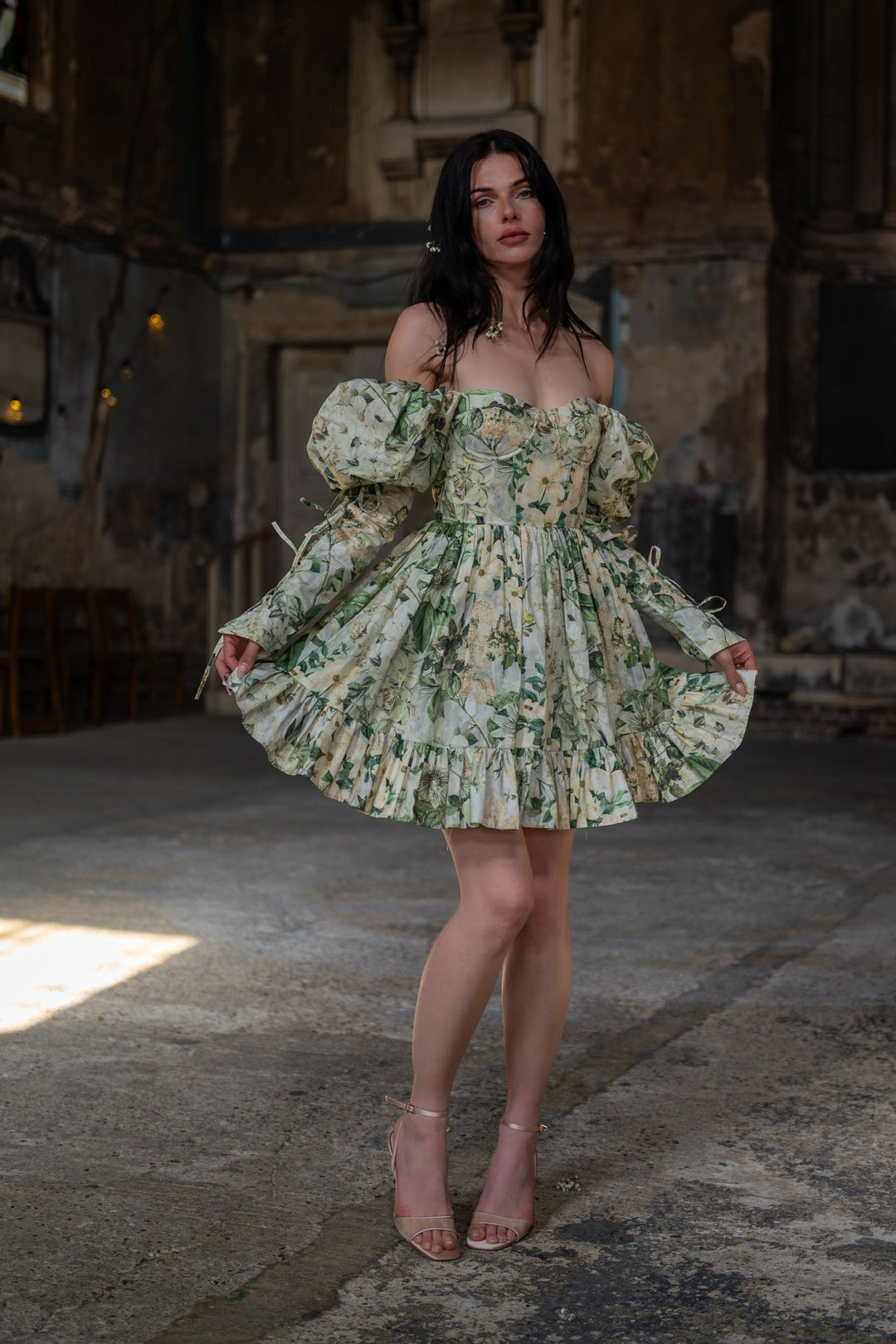 Primavera Vigil Dress | Cotton Mini with Ruffled Circle Skirt for Wedding Guests 1