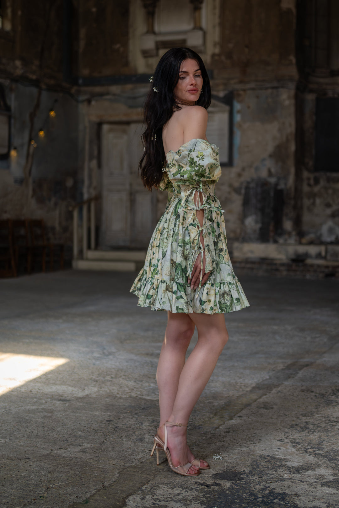 Primavera Vigil Dress | Cotton Mini with Ruffled Circle Skirt for Wedding Guests 5
