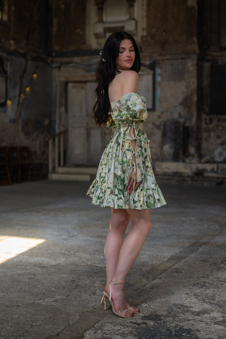 Primavera Vigil Dress | Cotton Mini with Ruffled Circle Skirt for Wedding Guests 5