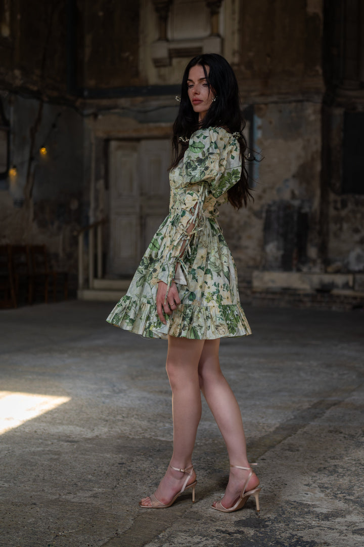 Primavera Vigil Dress | Cotton Mini with Ruffled Circle Skirt for Wedding Guests 6