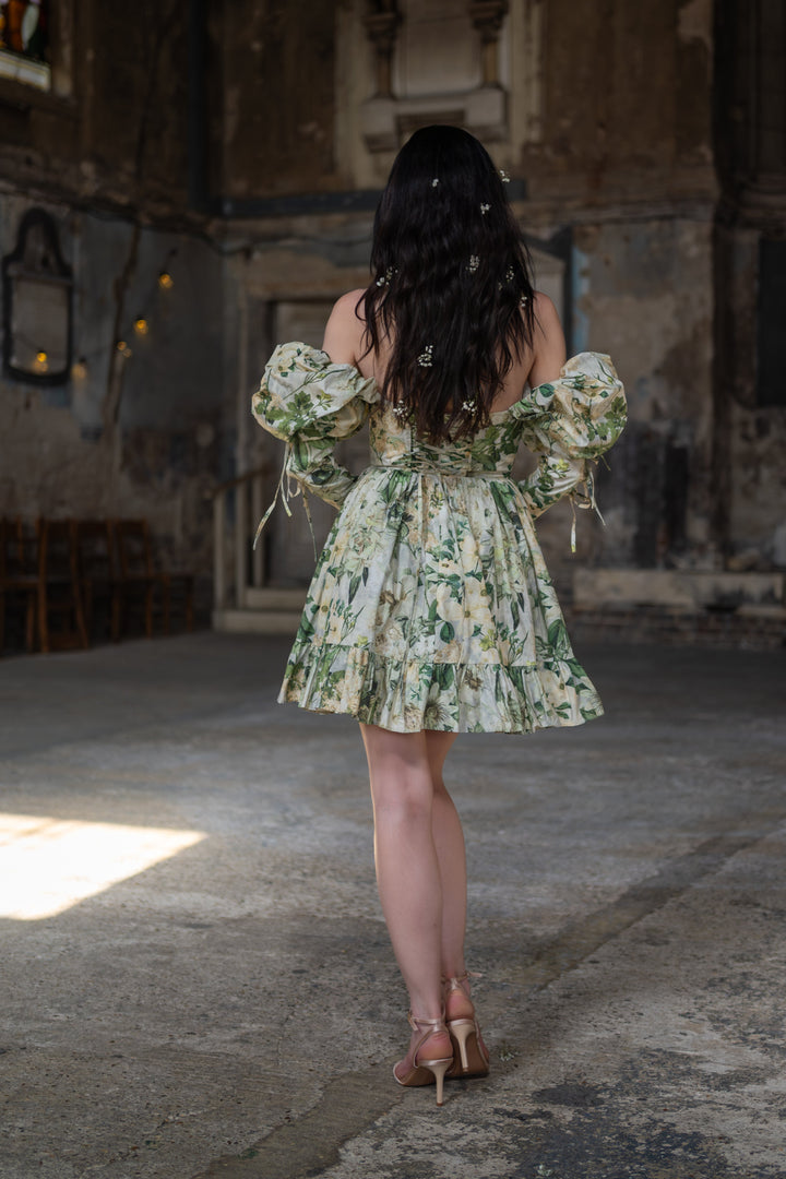 Primavera Vigil Dress | Cotton Mini with Ruffled Circle Skirt for Wedding Guests 7