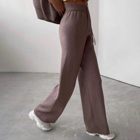 Cozy Knit Lounge Set | Relaxed Fit | High-Neck Top