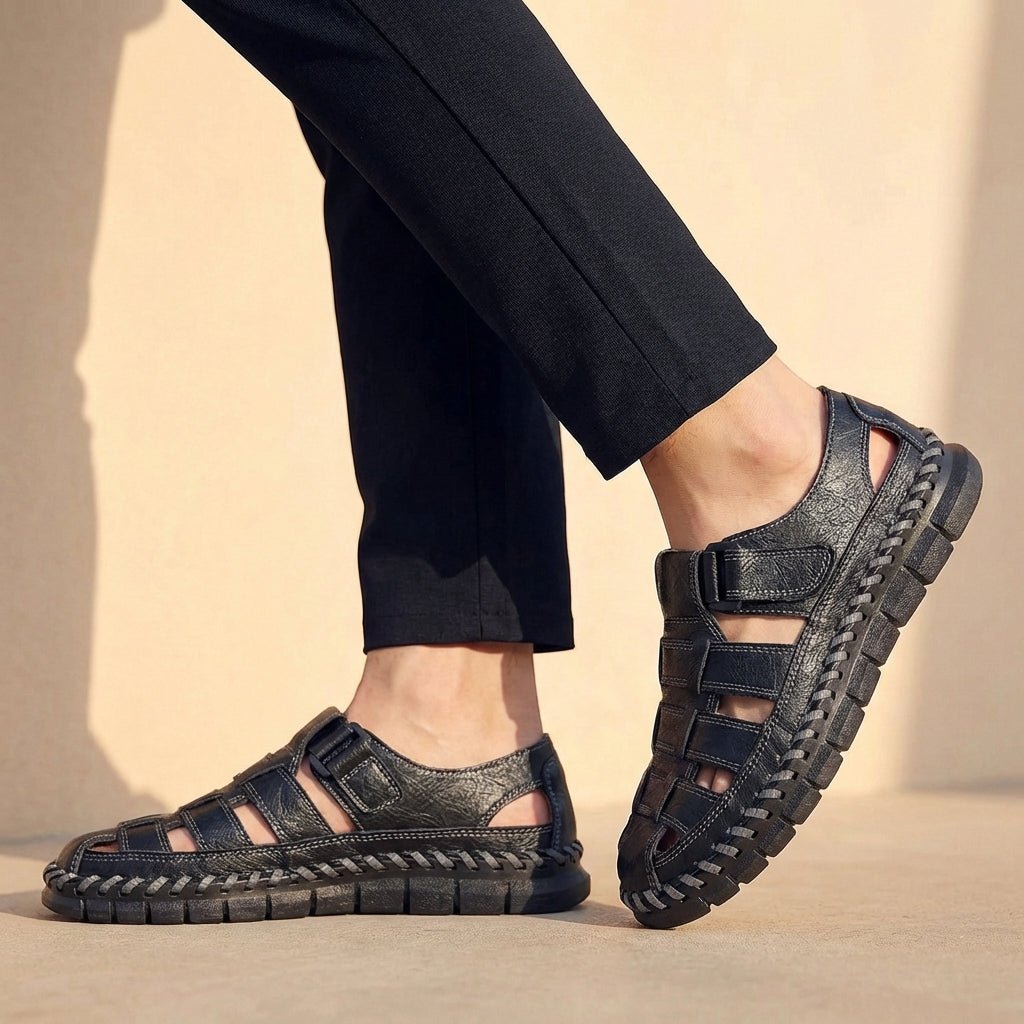 Raven Fisherman Sandals | Woven Leather, Adjustable Strap for Men and Women 1
