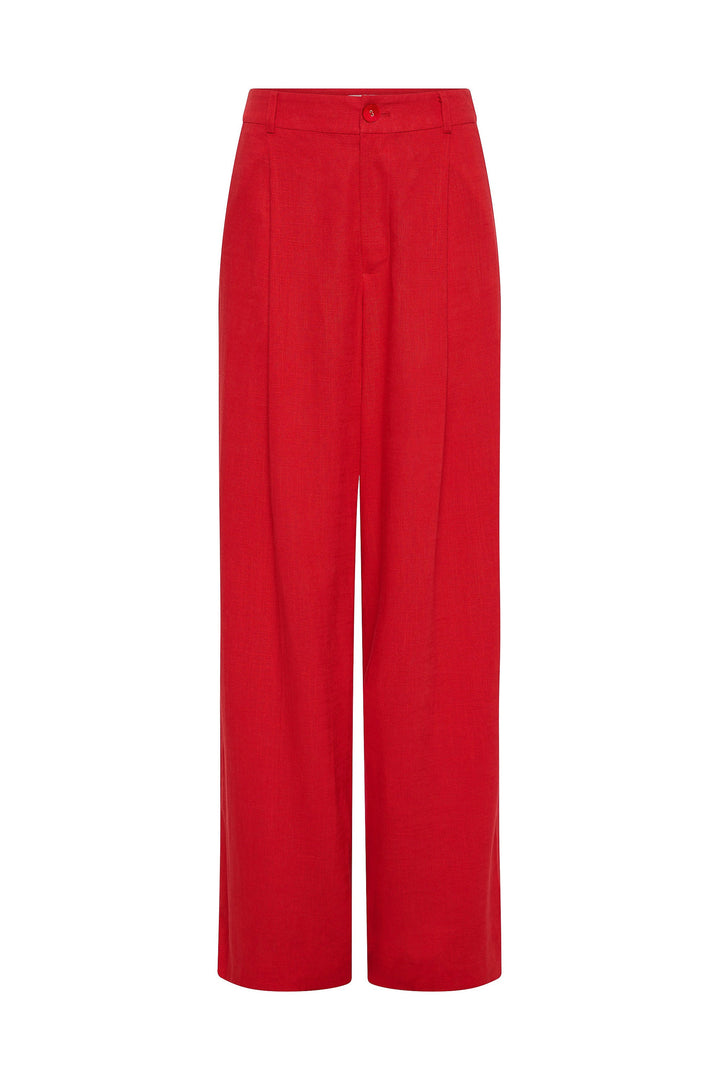 Raya Tailored Pants | Mid Rise, Full Length, Side Pockets 5