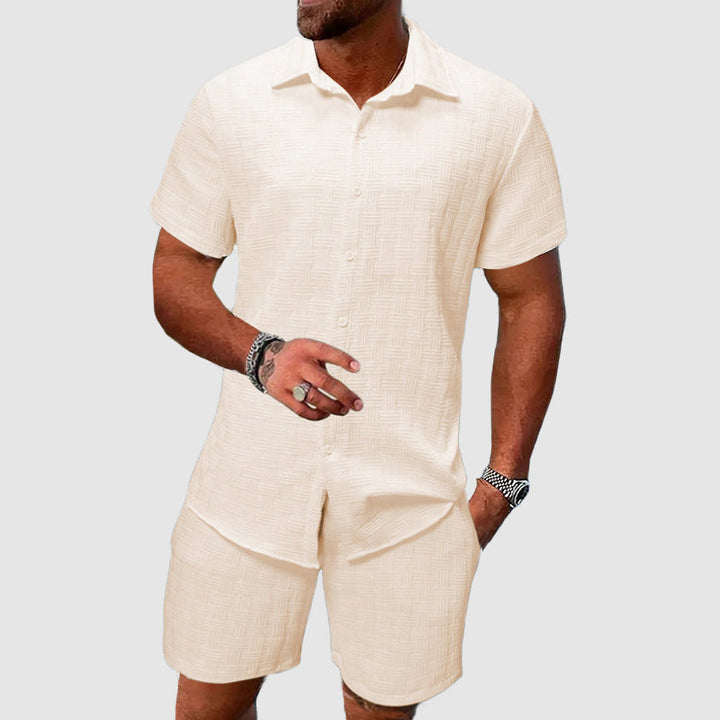 Relaxtic Mens Shirt and Shorts Set | Woven Material, Regular Fit 0
