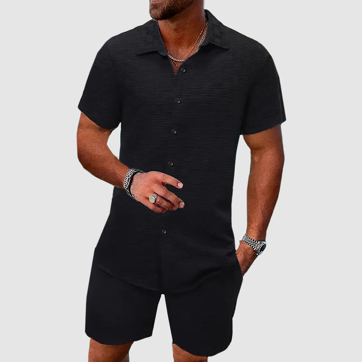 Relaxtic Mens Shirt and Shorts Set | Woven Material, Regular Fit 3