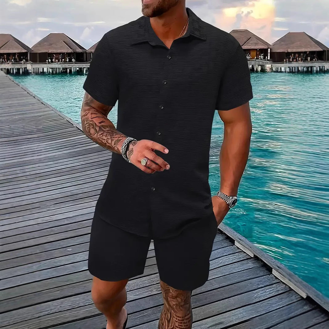 Relaxtic Mens Shirt and Shorts Set | Woven Material, Regular Fit 7