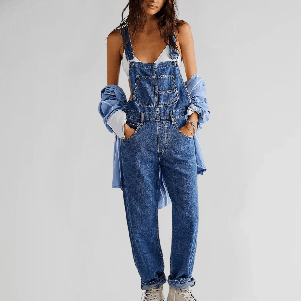 Relaxtic Women's Overalls | Adjustable Cotton Blend, Relaxed Fit, Full-Length 0