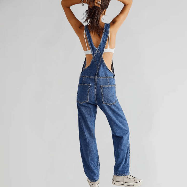 Relaxtic Women's Overalls | Adjustable Cotton Blend, Relaxed Fit, Full-Length 2