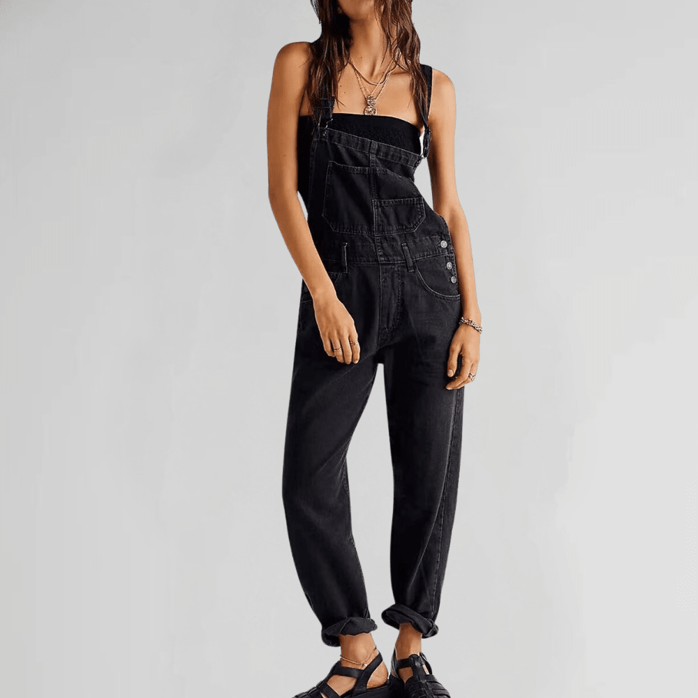 Relaxtic Women's Overalls | Adjustable Cotton Blend, Relaxed Fit, Full-Length 3
