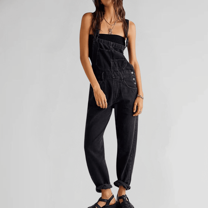 Relaxtic Women's Overalls | Adjustable Cotton Blend, Relaxed Fit, Full-Length 3