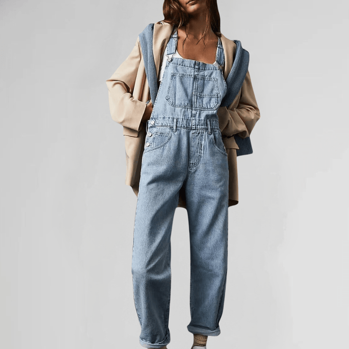 Relaxtic Women's Overalls | Adjustable Cotton Blend, Relaxed Fit, Full-Length 4