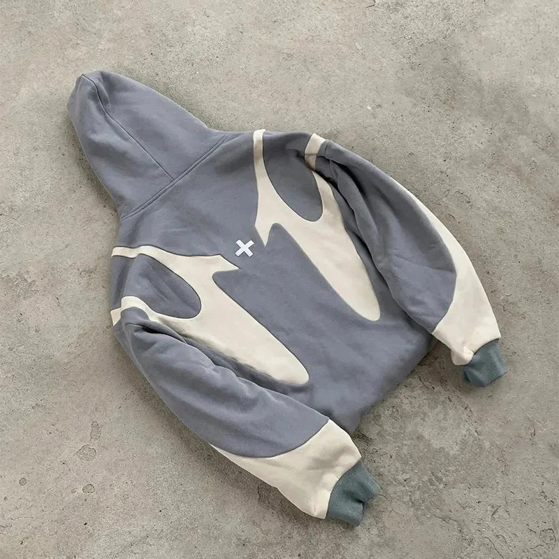 Dare Devil Hoodie featuring a retro zip design made from high-quality fabric, perfect for stylish comfort and casual wear. - 2