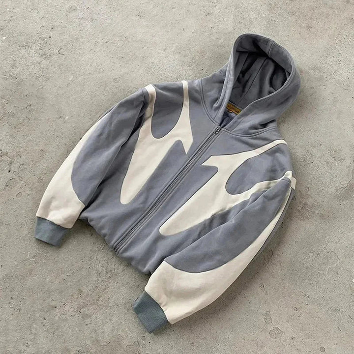 Dare Devil Hoodie featuring a retro zip design made from high-quality fabric, perfect for stylish comfort and casual wear. - 3