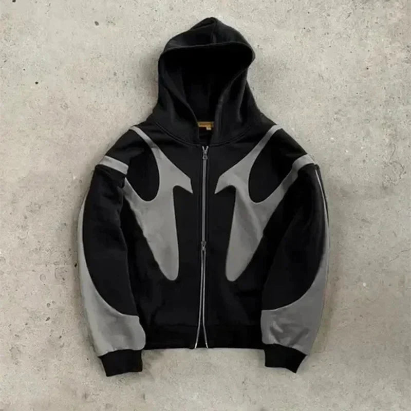 Dare Devil Hoodie featuring a retro zip design made from high-quality fabric, perfect for stylish comfort and casual wear. - 5