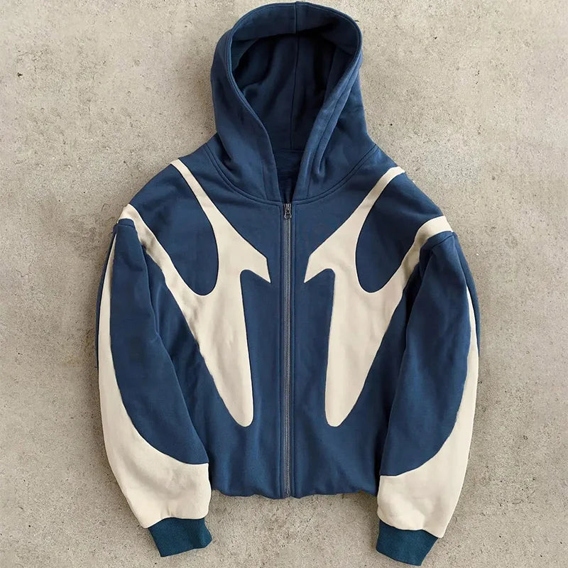 Dare Devil Hoodie featuring a retro zip design made from high-quality fabric, perfect for stylish comfort and casual wear. - 6